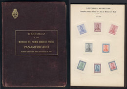 ARGENTINA: Gift Book For Those Attending The 1st Panamerican Postal Congress In Buenos Aires, 1921, It Contains PROOFS O - Other & Unclassified