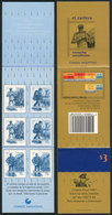 ARGENTINA: Booklet GJ.2931, 1999 Postman, Printer's PROOF In Cyan And Black, Imperforate (not Die-cut), Excellent Qualit - Autres & Non Classés