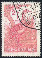 ARGENTINA: GJ.1162A, 1960 Partridge Printed On IMPORTED UNSURFACED Paper, Used With First Day Postmark, Excellent Qualit - Airmail