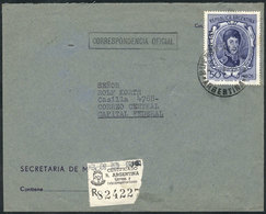 ARGENTINA: Registered Cover Used In Buenos Aires On 7/OC/1967, Franked By GJ.776 ALONE, Very Fine Quality, Extremely Rar - Dienstmarken