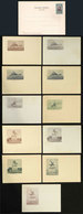 ARGENTINA: Postal Cards VK.23, 1901 2c. Mitre, 11 Cards With Different Views And/or Colors On Reverse. All Mint Unused,  - Entiers Postaux