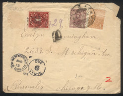 ARGENTINA: RARE COMBINATION: Cover Sent From Buenos Aires To USA On 17/JUL/1913, Franked With 4c. San Martín In Oval + 1 - Autres & Non Classés