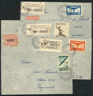 ARGENTINA: 4 Covers Flown On 23/OC/1940 (first Day Of Issue) Franked With Stamps Of The Set Issued That Day, VF Quality! - Sonstige & Ohne Zuordnung