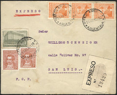 ARGENTINA: Express Cover Sent From Buenos Aires To San Luis On 24/JUL/1942, With Nice Postage Of 35c., VF Quality! - Other & Unclassified