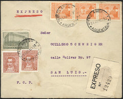 ARGENTINA: Express Cover Sent From Buenos Aires To San Luis On 24/JUL/1942, With Nice Postage Of 35c., VF Quality! - Autres & Non Classés