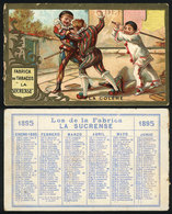 BOLIVIA: Pocket Calendar Of 1895 With Advertising For Tobacco Factory "LA SUCRENSE", Nice Illustration, Fine Quality - Unclassified