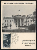 BRAZIL: Year 1965, Card Commemorating The 2nd Anniversary Of The Death Of Kennedy, VF Quality! - Andere & Zonder Classificatie