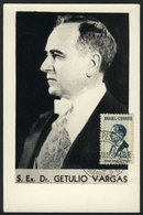 BRAZIL: President Getulio VARGAS, Maximum Card Of 1939, VF Quality - Maximumkaarten