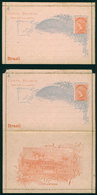 BRAZIL: RHM.CB-37LC, Lettercard With Variety: No Inner Lines And No Accent Over "so", Mint, Fine Quality, Catalog Value  - Ganzsachen