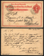 BRAZIL: RHM.BP-70, Postal Card With VARIETY: No Lines On Back, Uncatalogued For Type II, Minor Defect Rare! - Entiers Postaux