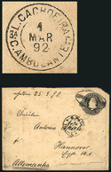 BRAZIL: 200Rs. Stationery Envelope Sent From Sao Paulo To Germany On 28/FE/1892 With Interesting Postal Markings On Fron - Andere & Zonder Classificatie