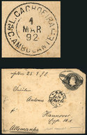 BRAZIL: 200Rs. Stationery Envelope Sent From Sao Paulo To Germany On 28/FE/1892 With Interesting Postal Markings On Fron - Autres & Non Classés