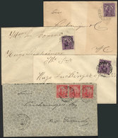 BRAZIL: 4 Covers Used In 1914, Interesting Postages, VF Quality! - Andere & Zonder Classificatie