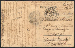 BRAZIL: Postcard (Pernambuco: Rio Capibaribe E Detenzao) Sent To MOROCCO On 27/MAY/1919 And Returned To Sender, Interest - Other & Unclassified
