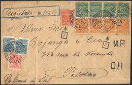 BRAZIL: Front Of A Registered Airmail Cover Sent From Sao Paulo To Pelotas On 20/MAR/1930, Franked By RHM.K-7 Among Othe - Sonstige & Ohne Zuordnung