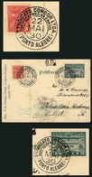 BRAZIL: 22/MAY/1930 Porto Alegre - Philadelphia (USA), Card Flown Via ZEPPELIN, Franked By Sc.4CL8 + Another Value, VF Q - Andere & Zonder Classificatie