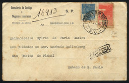 BRAZIL: Express Cover Sent From Rio (cancelled AVENIDA RIO BRANCO - RIO) To Sao Carlos (arrival Backstamp) On 21/JUN/193 - Sonstige & Ohne Zuordnung