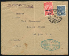 BRAZIL: Cover Flown Via ZEPPELIN, From Porto Alegre To Germany On 21/SE/1931 Franked With 2,900Rs., With Special Handsta - Autres & Non Classés