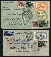 BRAZIL: 2 Covers Sent From Rio To Germany In 1936, With Nice Postages Of Commemorative Stamps, VF! - Other & Unclassified