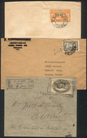 BRAZIL: 3 Covers Used Between 1937 And 1940, Franked With Commemorative Stamps ALONE, VF Quality, High Catalog Value, Go - Other & Unclassified