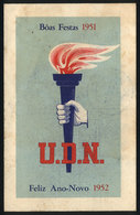 BRAZIL: New Year Greeting PC Of The Political Party União Democrática Nacional (UDN), Used On 26/DE/1951, VF Quality - Other & Unclassified