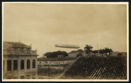 BRAZIL: ZEPPELIN Flying Over Bahia, Old Real Phot PC, VF - Other & Unclassified
