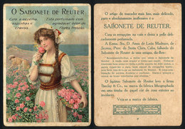 BRAZIL: Old Advertising Card Of REUTER Soap, View Of Beautiful Woman, Fine Quality - Other & Unclassified