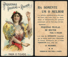 BRAZIL: Beautiful Woman, Old Advertising Card Of REUTER Liver Pills (medicine), Fine Quality - Other & Unclassified