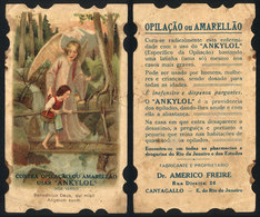 BRAZIL: Guardian Angel And Little Boy, Old Advertising Card Of "Ankylol" (medicine), With Minor Defects - Other & Unclassified