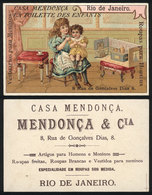 BRAZIL: Old Advertising Card For "Casa Mendonca", Clothing Store For Children, Rio De Janeiro, VF Quality - Sonstige & Ohne Zuordnung