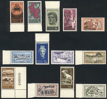 CYPRUS: Sc.206/218, 1962 Archeology Etc., Cmpl. Set Of 13 Unmounted Values (3 Low Values With A Tiny Hinge Mark), Excell - Other & Unclassified