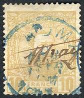 BELGIAN CONGO: Sc.13, 1887/94 10Fr. Light Bistre, Used In Boma, VF Quality, Catalog Value US$425. - Other & Unclassified