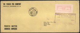 UNITED STATES: Commercial Cover (with Its Original Content, Brochure Of PARKER Pens), Sent From Janesville To Puerto Var - Postal History