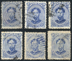 UNITED STATES - HAWAII: Sc.39, 6 Used Examples With Varied Cancels, Interesting! - Hawaii