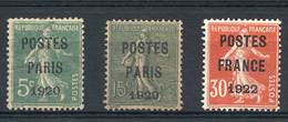FRANCE: Yv.24 + 25 + 38, Used, Very Fine Quality, Catalog Value Euros 1,045. - Andere & Zonder Classificatie