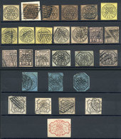 ITALY: Yv.1 To 25 (without 10), Accumulation Of 144 Examples On 9 Stockcards. Mixed Quality, From Very Fine To Defects,  - Kirchenstaaten