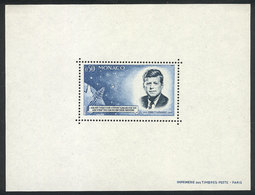 MONACO: Yv.658, 1964 Kennedy And Mercury Spacecraft In Special Gummed Sheet, Mint Lightly Hinged, VF Quality! - Other & Unclassified