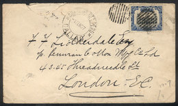 PERU: 1/FE/1907 Callao - London, Cover Franked With 12c. (Sc.165), And Arrival Backstamp, Minor Faults, Very Fine Appear - Peru