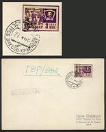 RUSSIA: Card Sent To Germany On 27/AP/1968, Franked With Cut Square Of 3k., Interesting! - Other & Unclassified