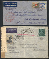 SWITZERLAND: 2 Airmail Covers Sent To Brazil In 1939 And 1942, Very Nice! - Other & Unclassified