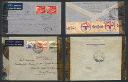 SWITZERLAND: 2 Airmail Covers Sent To Rio De Janeiro In 1943/4, Both With Interesting CENSOR Labels! - Sonstige & Ohne Zuordnung