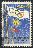 SWITZERLAND: Winter Olympic Games Of St. Moritz, Year 1948, Used, Fine Quality! - Cinderellas