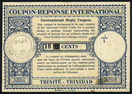 TRINIDAD: IRC Of 1955, With Postmark Of Port Of Spain, Tiny Defects, Interesting! - Trinidad & Tobago (1962-...)