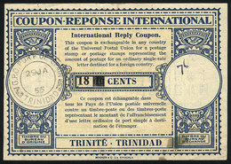 TRINIDAD: IRC Of 1955, With Postmark Of Port Of Spain, Tiny Defects, Interesting! - Trinité & Tobago (1962-...)