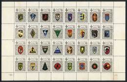 UKRAINE: COATS OF ARMS: Sheet Of 32 Cinderellas, Excellent Quality, Very Nice! - Erinnophilie