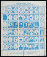 UKRAINE: Year 1966, Souvenir From The Countrymen's Reunion Gathering In Chicago, Complete Sheet Of 48 Cinderellas, Very  - Erinnophilie