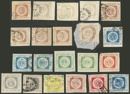 URUGUAY: LOT OF CLASSIC STAMPS: Sc.7 + Other Values, Attractive Group Of Used Stamps With Varied Cancels Or Mint, Fine T - Uruguay