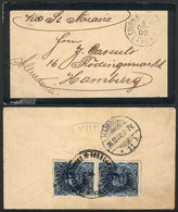 VENEZUELA: Cover Franked With Pair Sc.163, Sent From PUERTO CABELLO To Hamburg In DEC/1900, Excellent Quality! - Venezuela