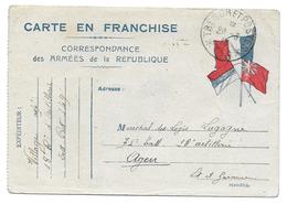 WWI VILLAGE ASPIRANT 18 RA TRESOR ET POSTES 149 POUR LUGAGNE AGEN LOT ET GARONNE - CPA CORRESPONDANCE MILITAIRE - War 1914-18