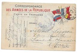 WWI LIEGEON HOPITAL SALLE 4 CHAUMONT POUR ALBERT LIEGEON AUX ROCHETTES LONS LE SAUNIER - CPA CORRESPONDANCE MILITAIRE - War 1914-18